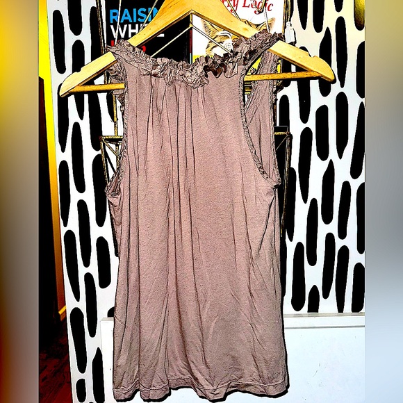 Vintage Anthropologie - Deletta Mauve Embellished Tank - Picture 2 of 6